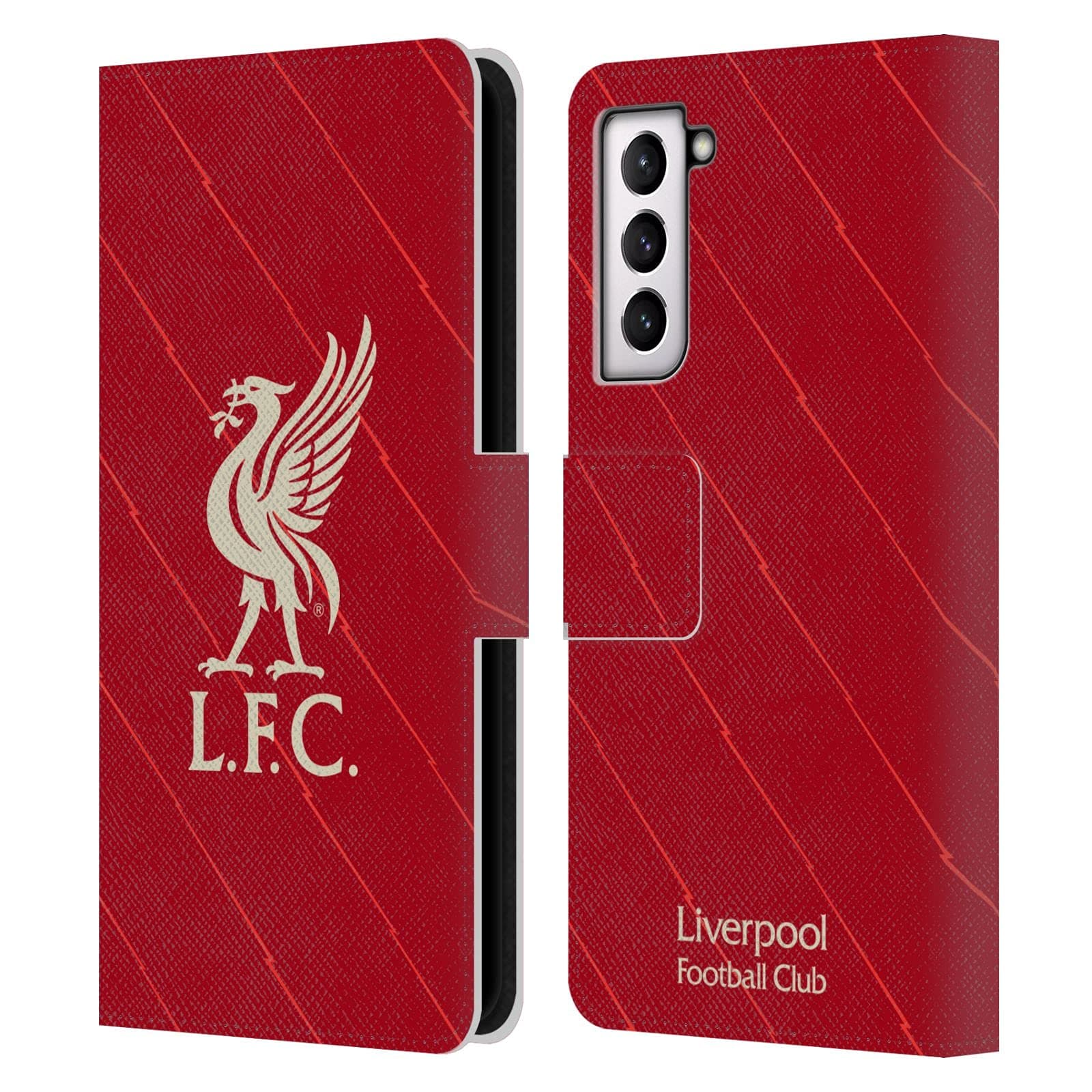Head Case DesignsOfficially Licensed Liverpool Football Club Home 2021/22 Leather Book Wallet Case Cover Compatible With Samsung Galaxy S21 5G