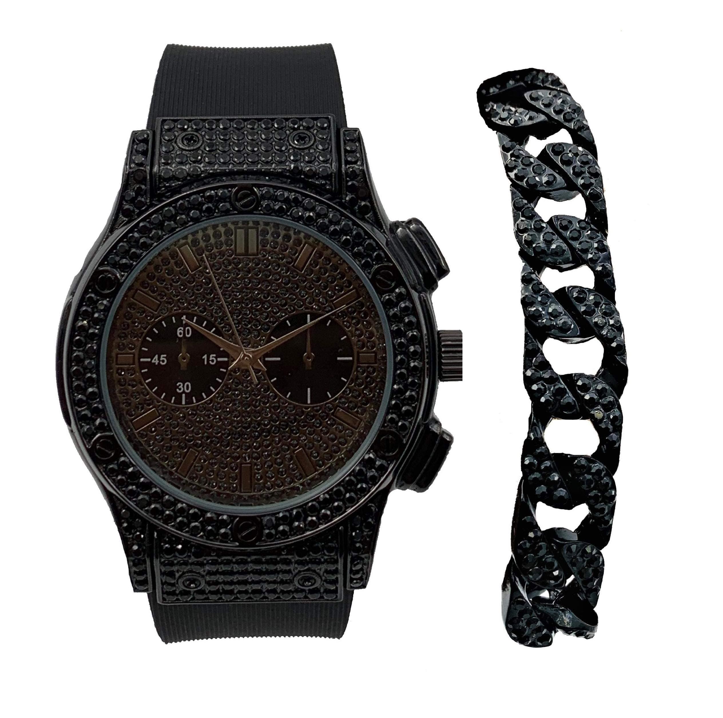 Charles Raymond Big Bling Watch Inspired by Hip Hop - Men's Iced Out Timepiece- Diamond Rhinestones on Blast - ST10311
