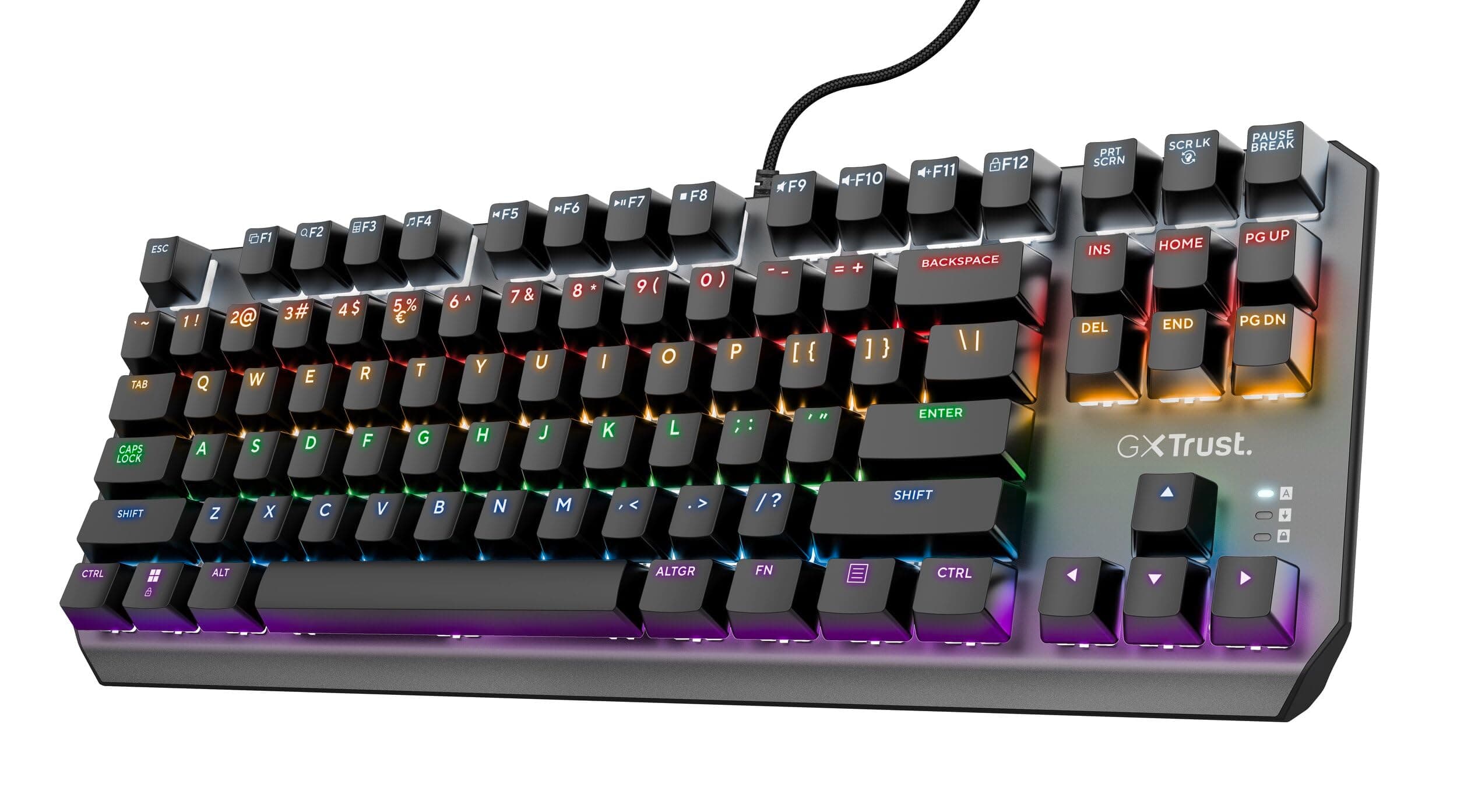 GXT 834 Callaz TKL Mechanical Gaming Keyboard with UK Layout, Compact Tenkeyless Design (80%), Outemu Switches, Multicolour LED Lighting, USB Mechanical Keyboard for PC, Laptop, Mac