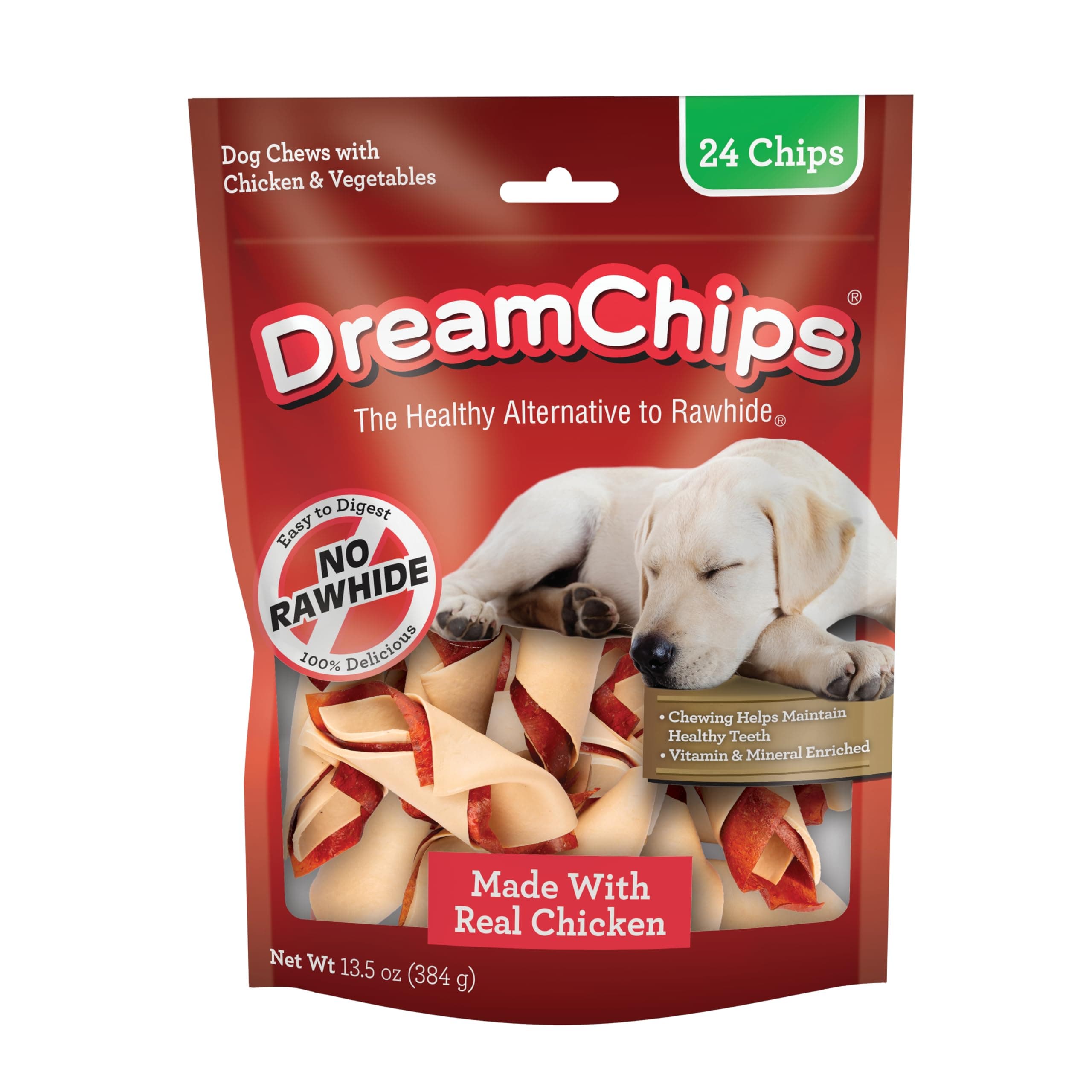 Dreamchips Chicken Dog Chews, Rawhide Free, 24-Count