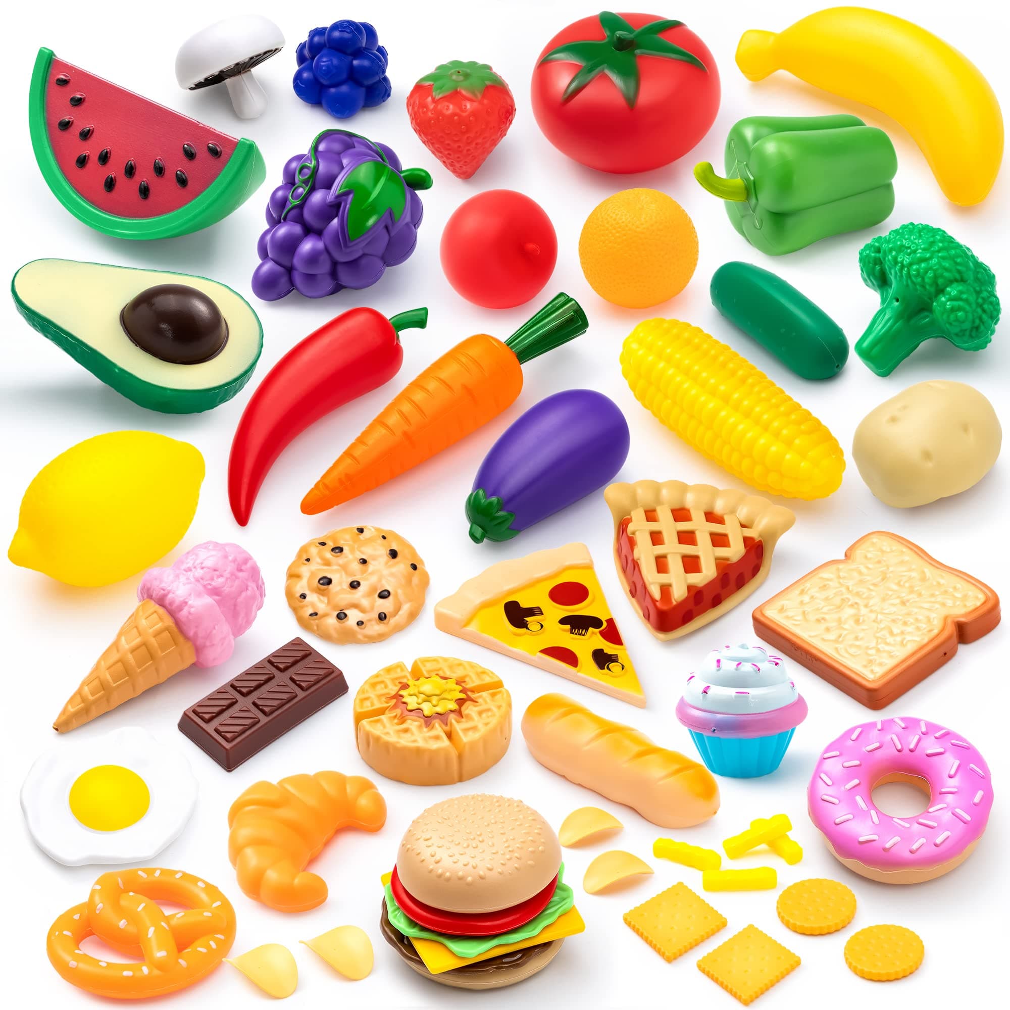 50 Pieces KidsPlastic Play FoodToys