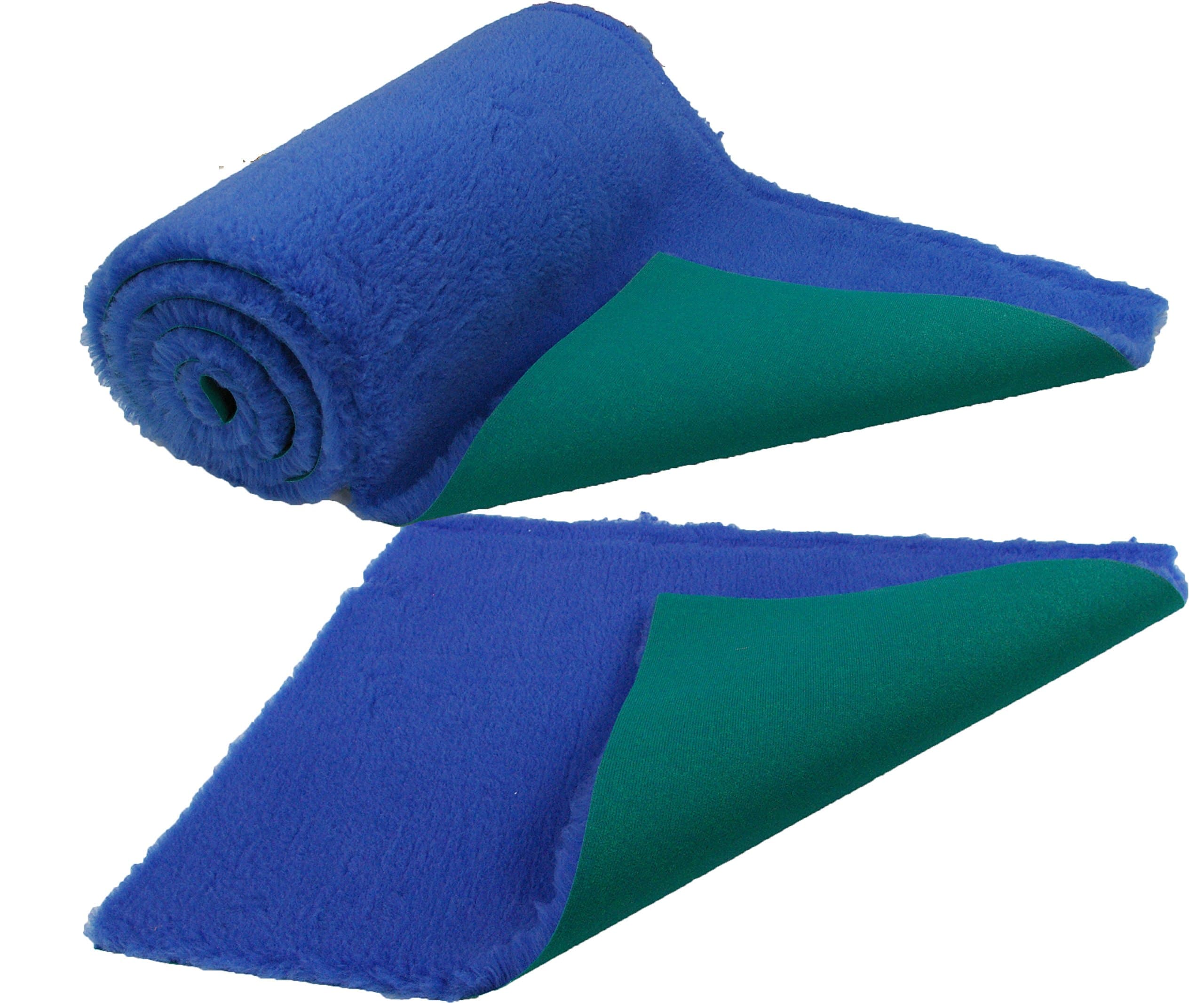 SoulPet Traditional Vet Bedding ROYAL BLUE Fleece 10 metre and 15 metre Rolls, 152cm width. Ideal Dry pet beds whelping, puppies, Breeding and kennels High Grade Vet PRO beds (Green Back)