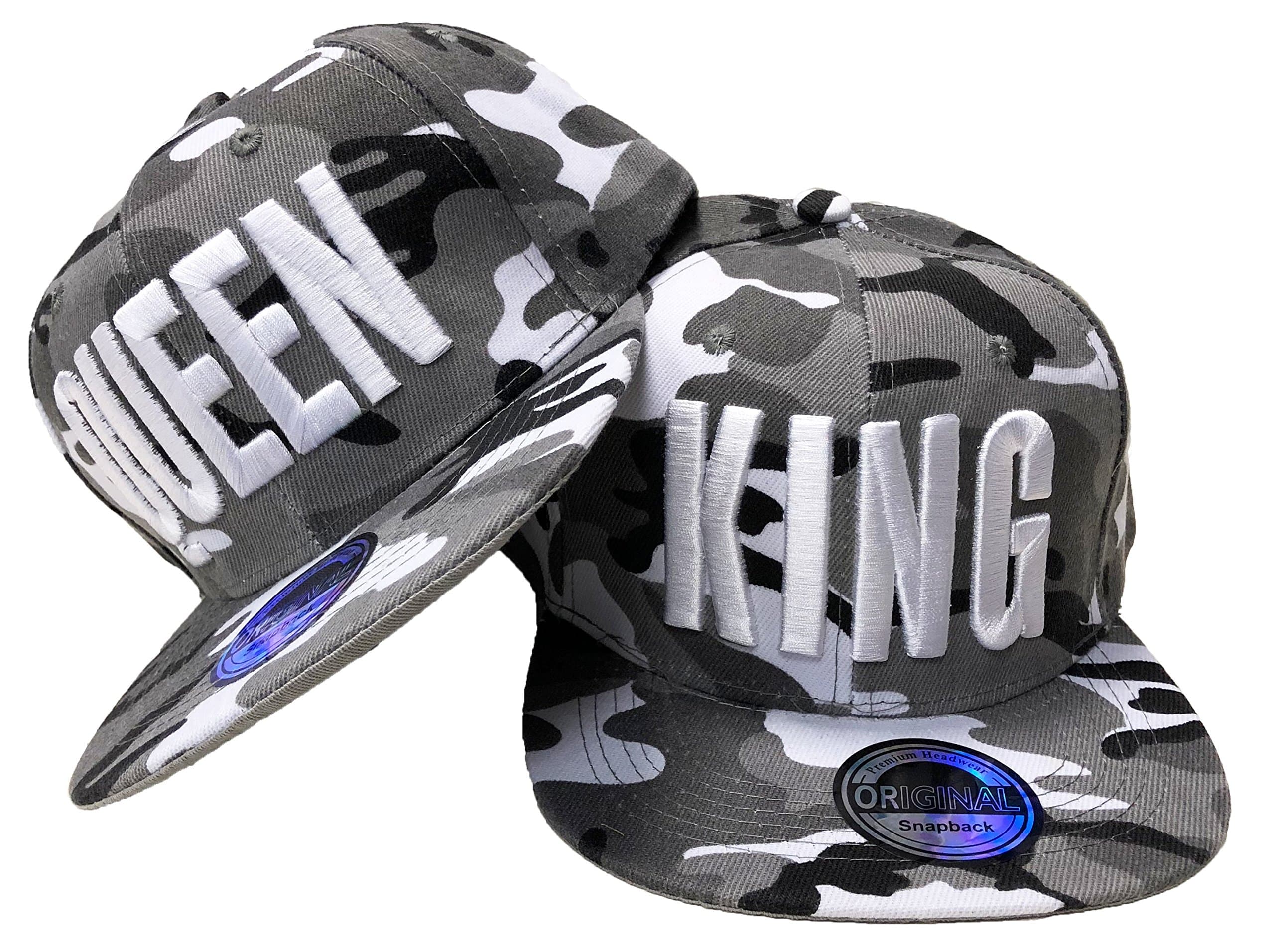 JameStyle26King & Queen Snapback Set, USA Cap, Baseball Cap, Hat, Trucker Cult