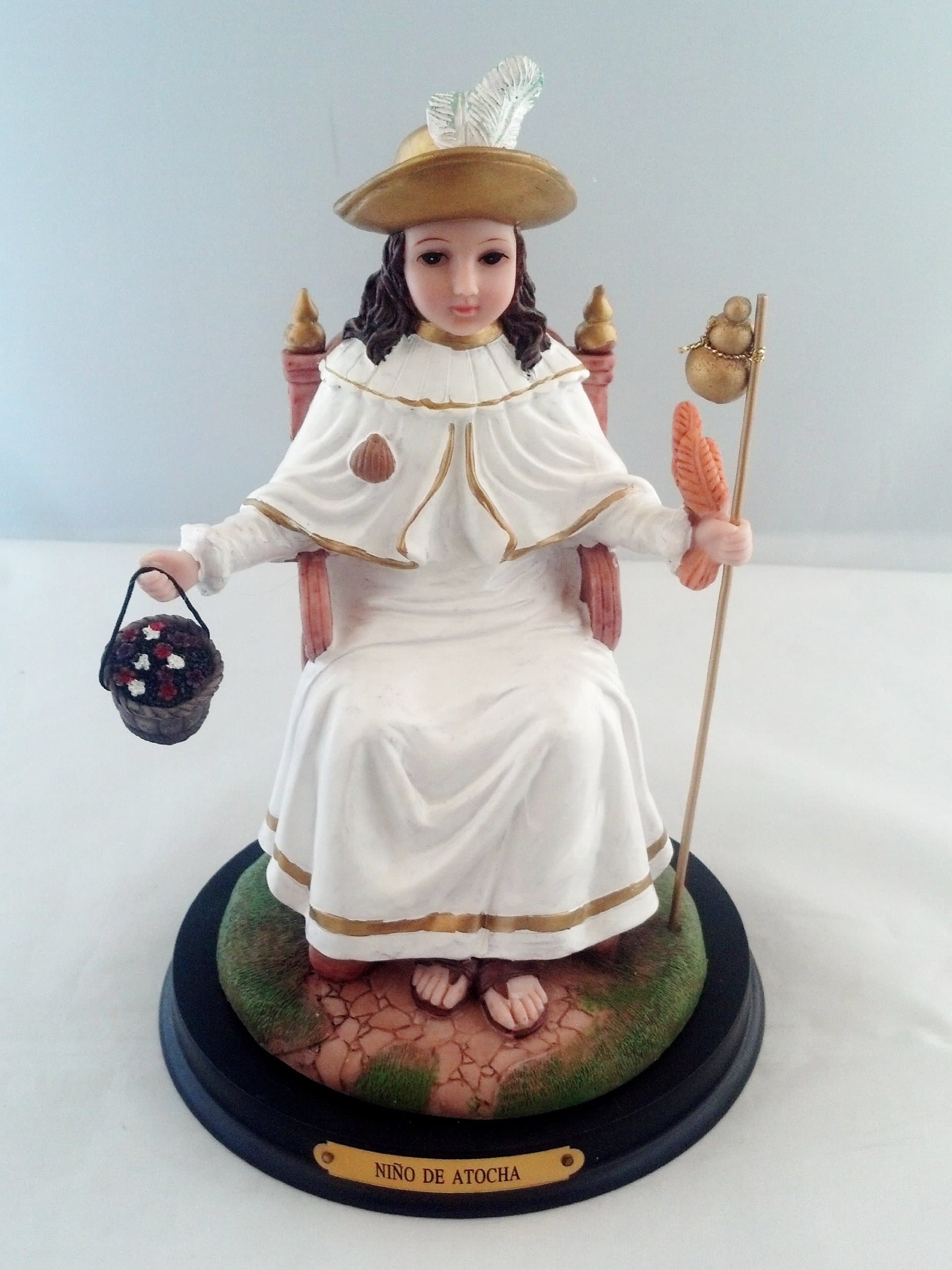 13 Inch Statue Estatua Santo Nino de Atocha NIÑO Divino Figurine White Blanco