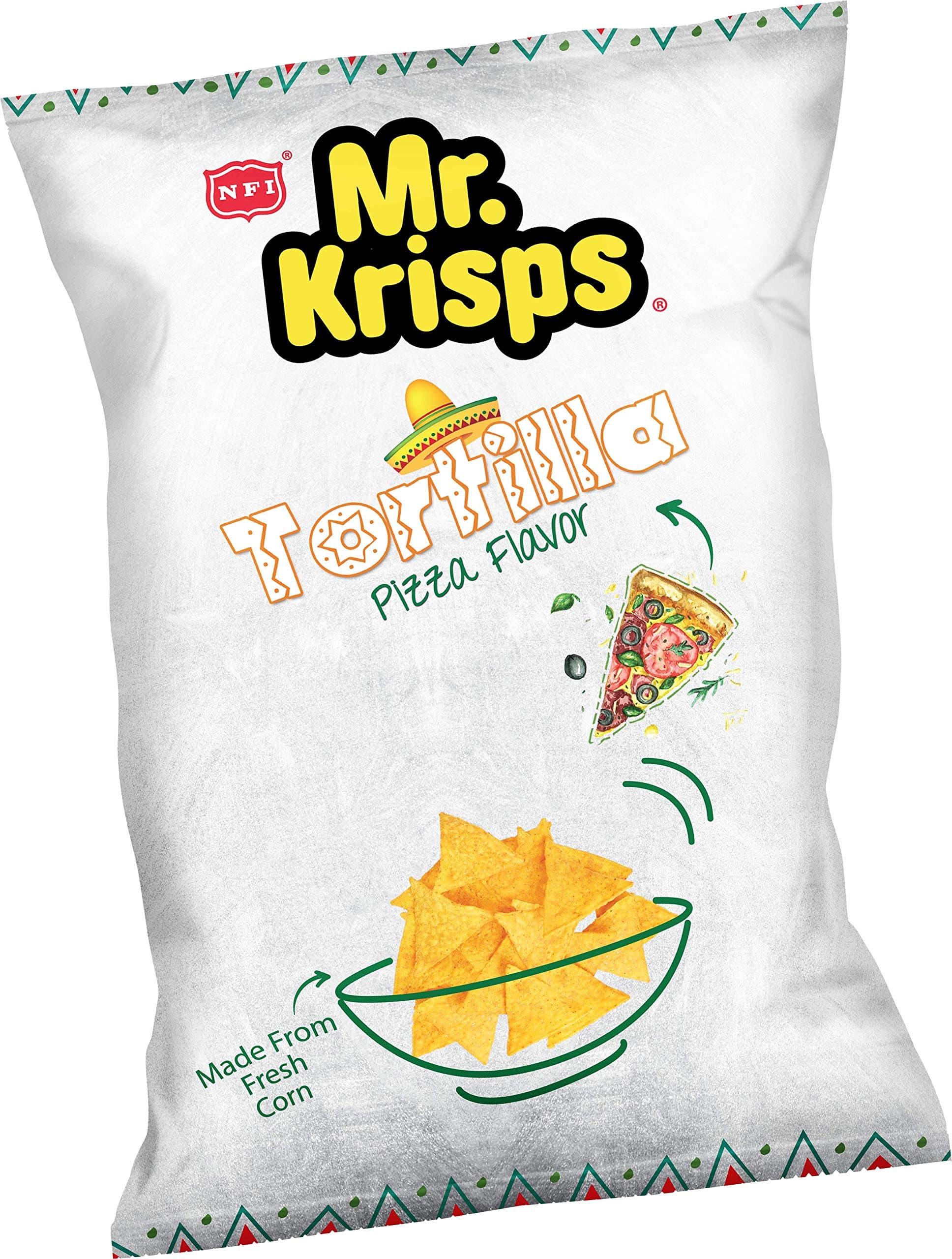 Mr.Krisps Tortilla Chips Pizza Flavor 80 Gm