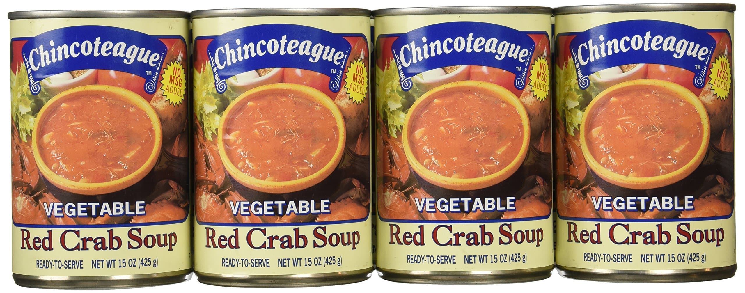 Chincoteague Seafood Vegetable Red Crab Soup, 15-Ounce Cans (Pack of 12)