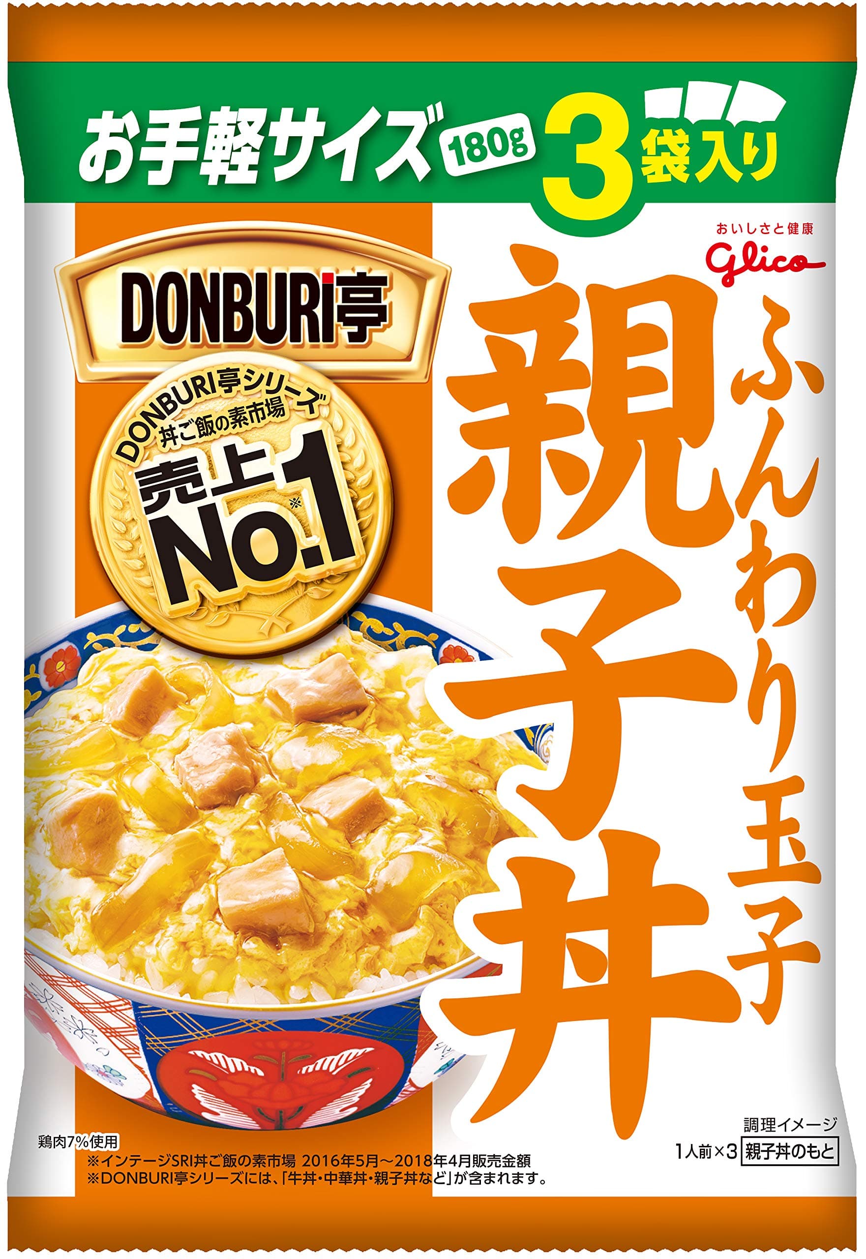 Ezaki Glico DONBURI tei three meals pack oyakodon 180g 3 pieces ~