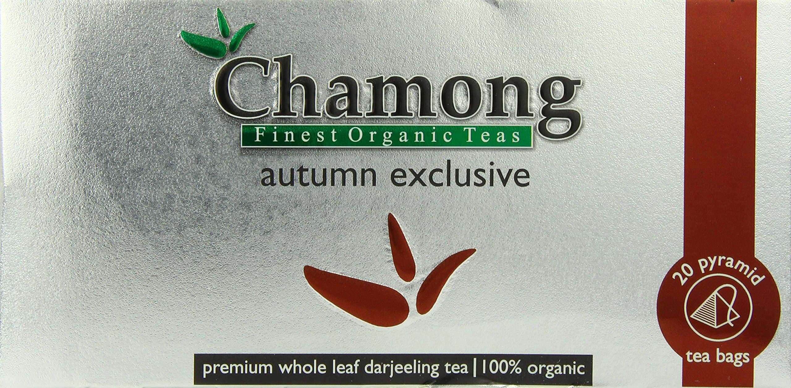 Chamong Organic Darjeeling Tea Bags, Autumn Exclusive, 20-Count Boxes (Pack of 3)