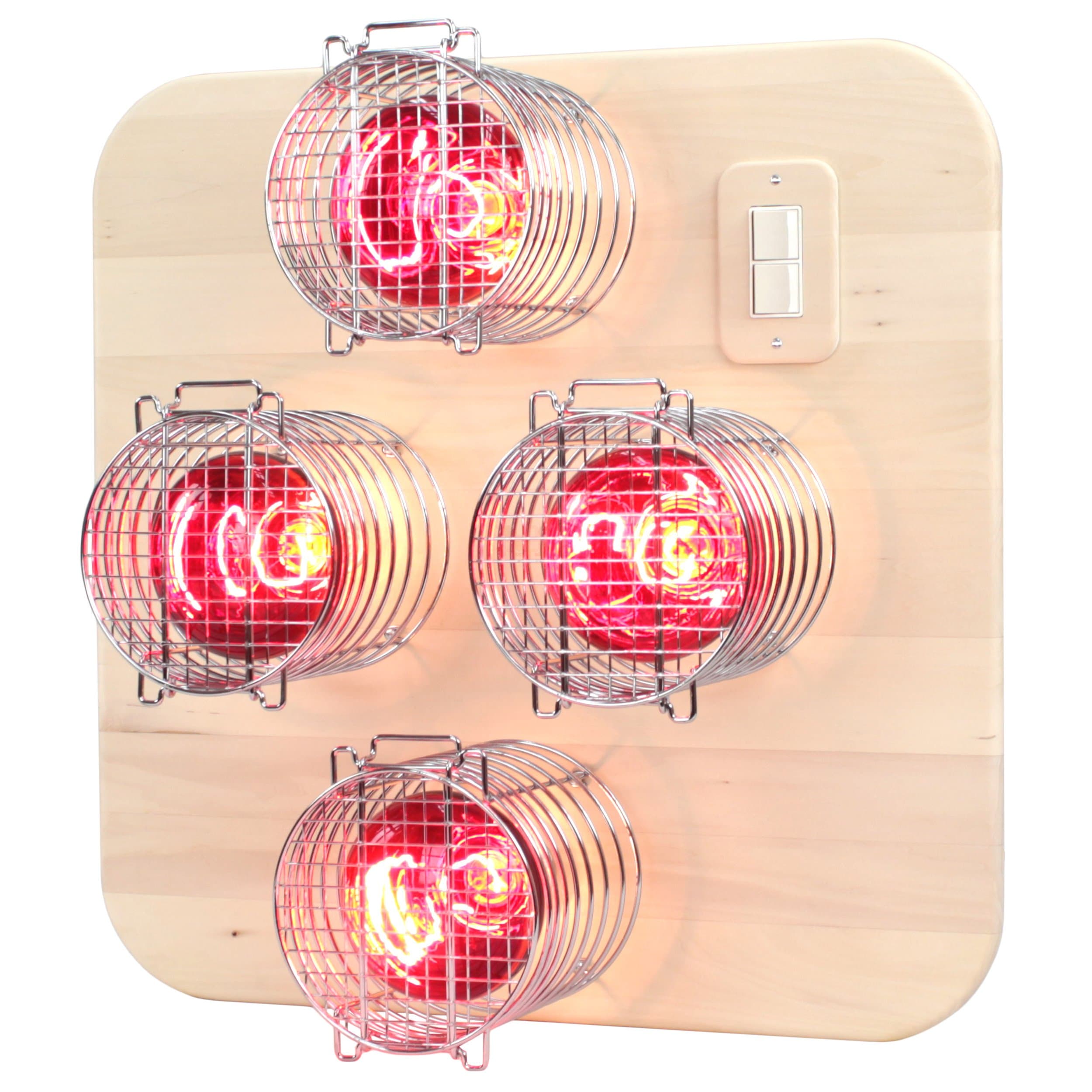 SaunaSpace Near Infrared 4 Light Panel, Basswood