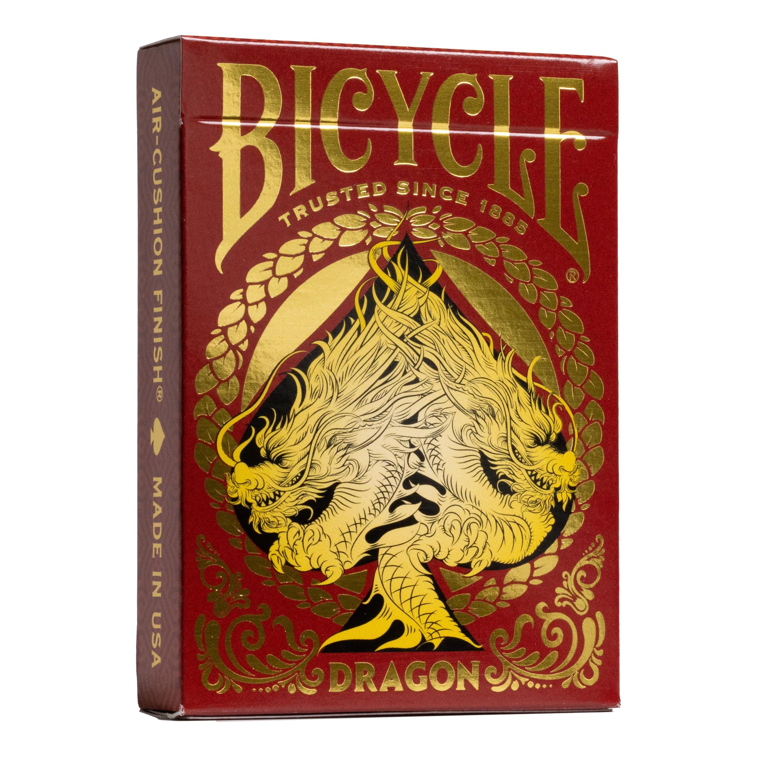 Bicycle Red Dragon Gold Foil Premium Playing Cards, 1 Deck