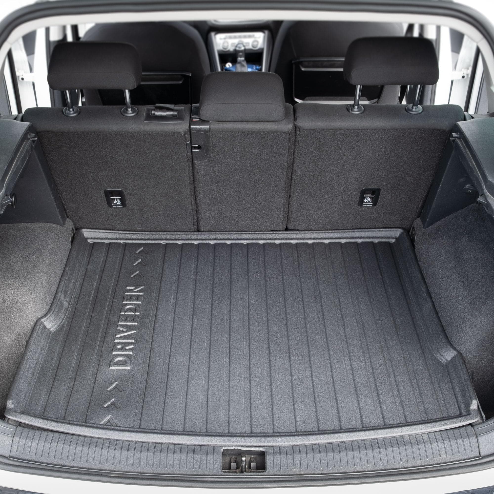 DRIVEDEN Tailored-fit Rubber Boot Mat Liner for VW Tiguan Mk.2 (Excl. Hybrid) 2016-2023 (Raised Boot Floor)