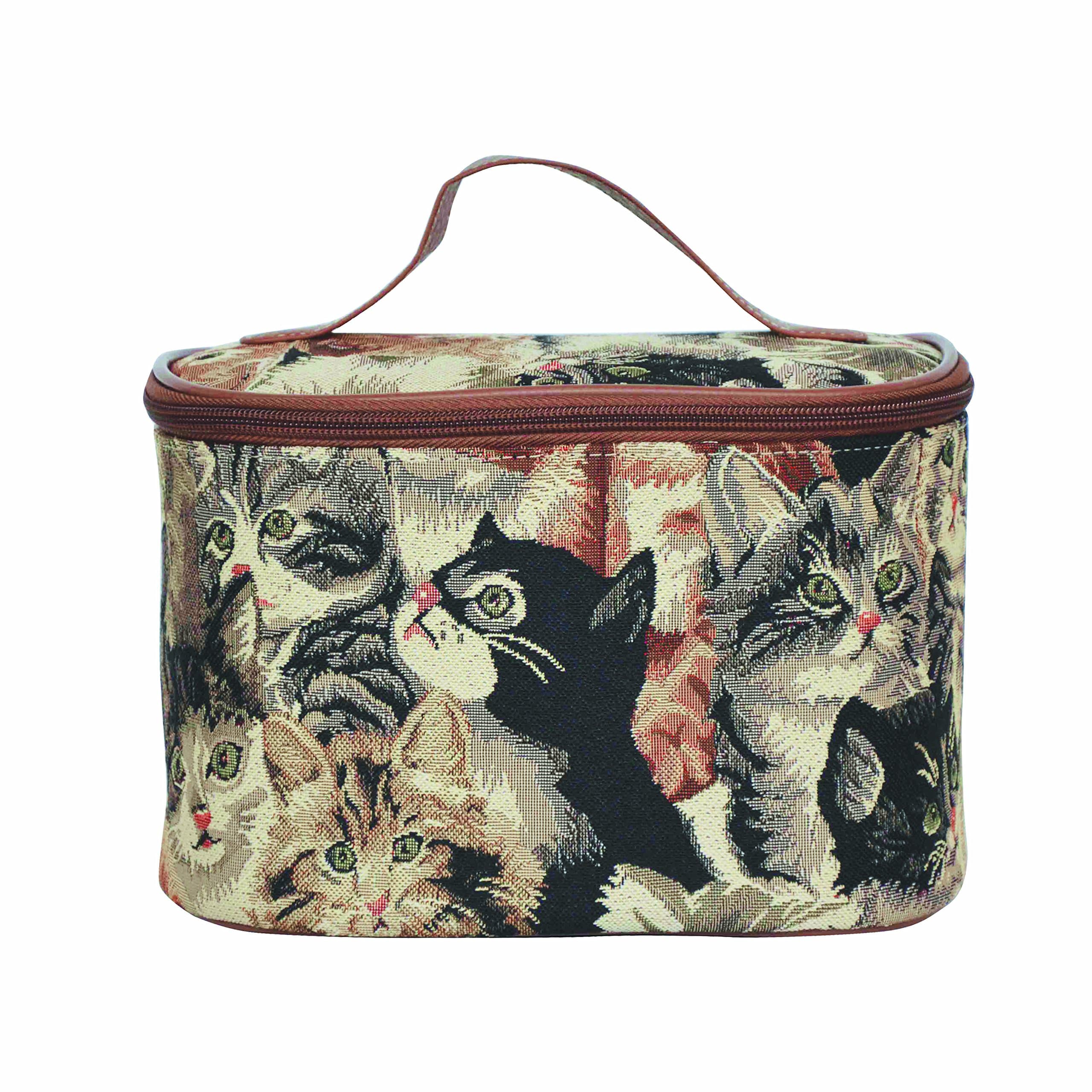 SignareWomens Vanity Bag/ Toiletry Case/ Make-Up Case, Available in 14 Designs (Cat)