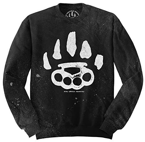 Bear Knuckle Brawlers 'Signature' Fashion fit mens Sweatshirts - sporty sweaters ( Charcoal, XL)