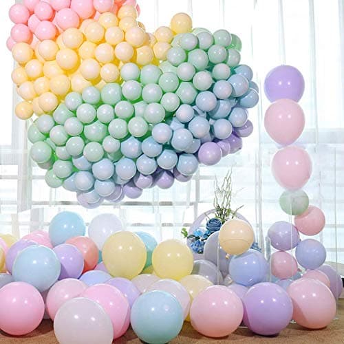 XUNKE Pastel Balloons 105 PCS Macaron Coloured Balloons 10 Inch Latex Balloons, Ideal for Wedding and Birthday Decorations, Party, Showes, Baby Shower