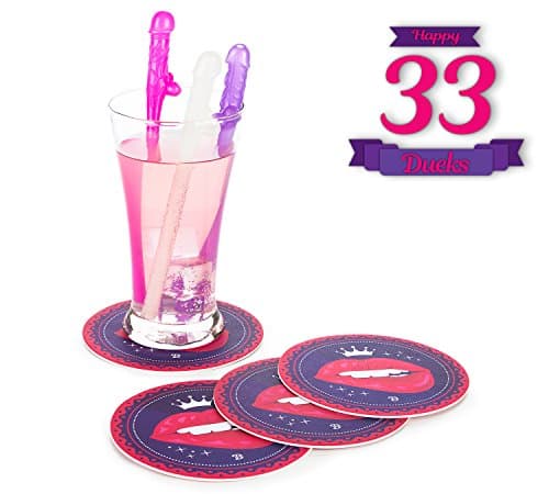 Bachelorette Straws Party Drinking Disposable,33 Pack Purple/Pink/Glow-In-Dark Straws, Bridal Shower & Bachelorette Party Supplies & Party Favor