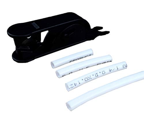 1/4" inch Quick Connect Water Purifiers Tube Fittings RO Reverse Osmosis System(Ball Valve+L+T Type)+ Water Float Ball Valve + PVC Pipe Hose Cutter + 5 Meters/16 Feet Tubing Pipe (White)