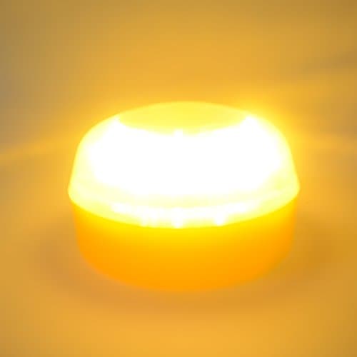 OUSHE Amber Emergency LED Lights Magnetic Base Wireless Beacon Light for Vehicles Roof Top 12 LED Warning Caution Signal Strobe Light Flashing Light for Truck Firefighters Traffic Flicker Lamp