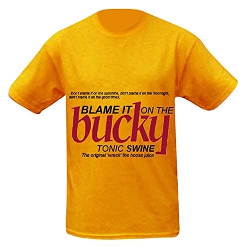 ScotlandBuckfast Drink Blame it on The Bucky Souvenir T-Shirt for Stag Parties & Leisurewear