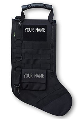 RUCKUP Tactical Christmas Stocking with Molle Gear (Black-Personalized)