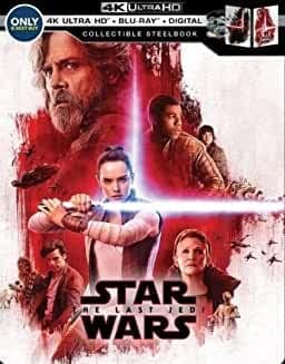 Star Wars:the Last Jedi Steelbook Digital Copy 4k Ultra Hd Disc ( No Blu-ray)
