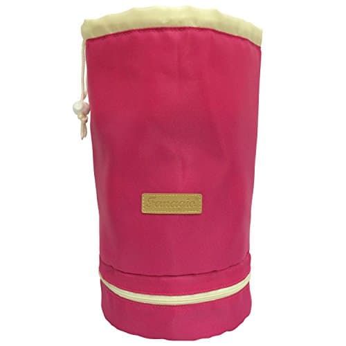 Fanagio Waterproof Nylon WomanTravel Toiletry Bag or Makeup Bag Organizer for Bathroom and Womens Travel Toiletries and Travel Kit and Holidays Gift Color Pink