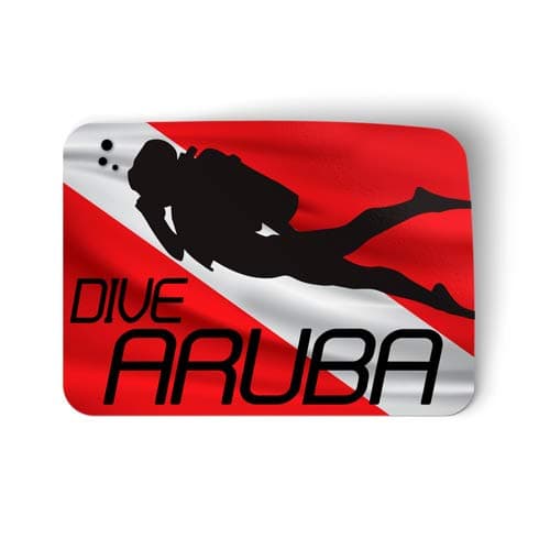 Squiddy Dive Aruba - Vinyl Sticker - Large Size (12" Wide)
