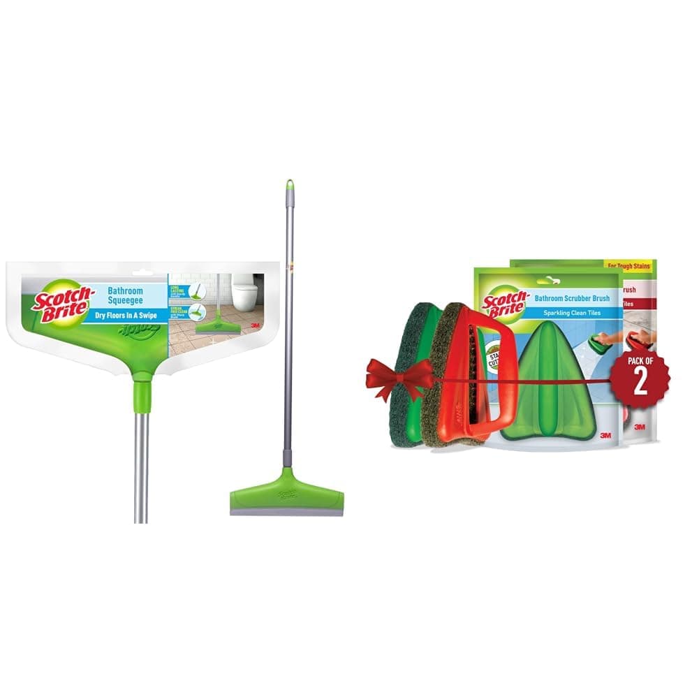 Scotch-Brite Bathroom Squeegee Plastic Wiper(30 cm)(Green)