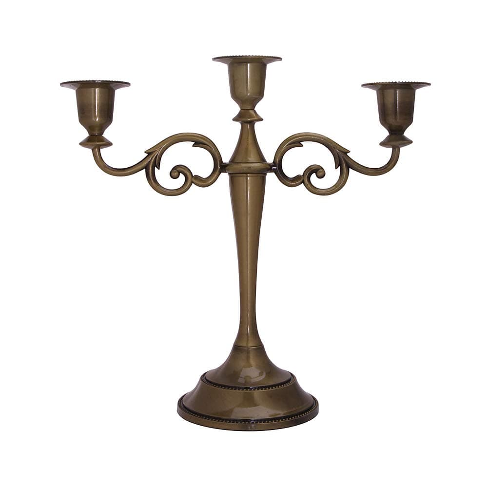 Ecoolda Brass Taper Candle Holder,Wedding & Dinning Table Decorative Candlestick Holder,Metal Candelabra,Fits 3/4 inch Thick Taper Candle