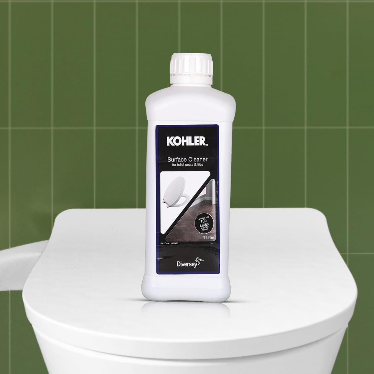 Surface Cleaner Liquid for Toilet Seats and Tiles 1000 ml | Alkaline-based Cleaning Solution for Bathroom | Stain & Streak-Free Finish | Safe on Hard Surfaces | Cleans as well as Sanitizes