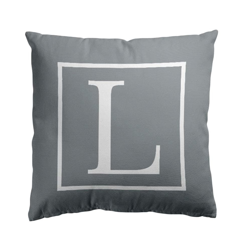 good01 Pillow Case Letter Peach Cashmere, A-Z Letters Throw Pillow Case Cushion Cover Home Sofa Bed Decor L