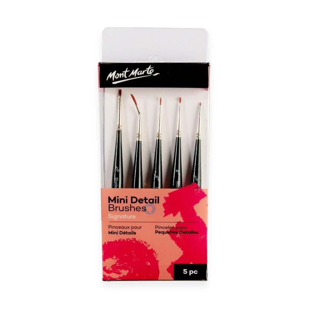 Mont Marte, MINI DETAIL brushes Signature, 5PCS, BMHS0033