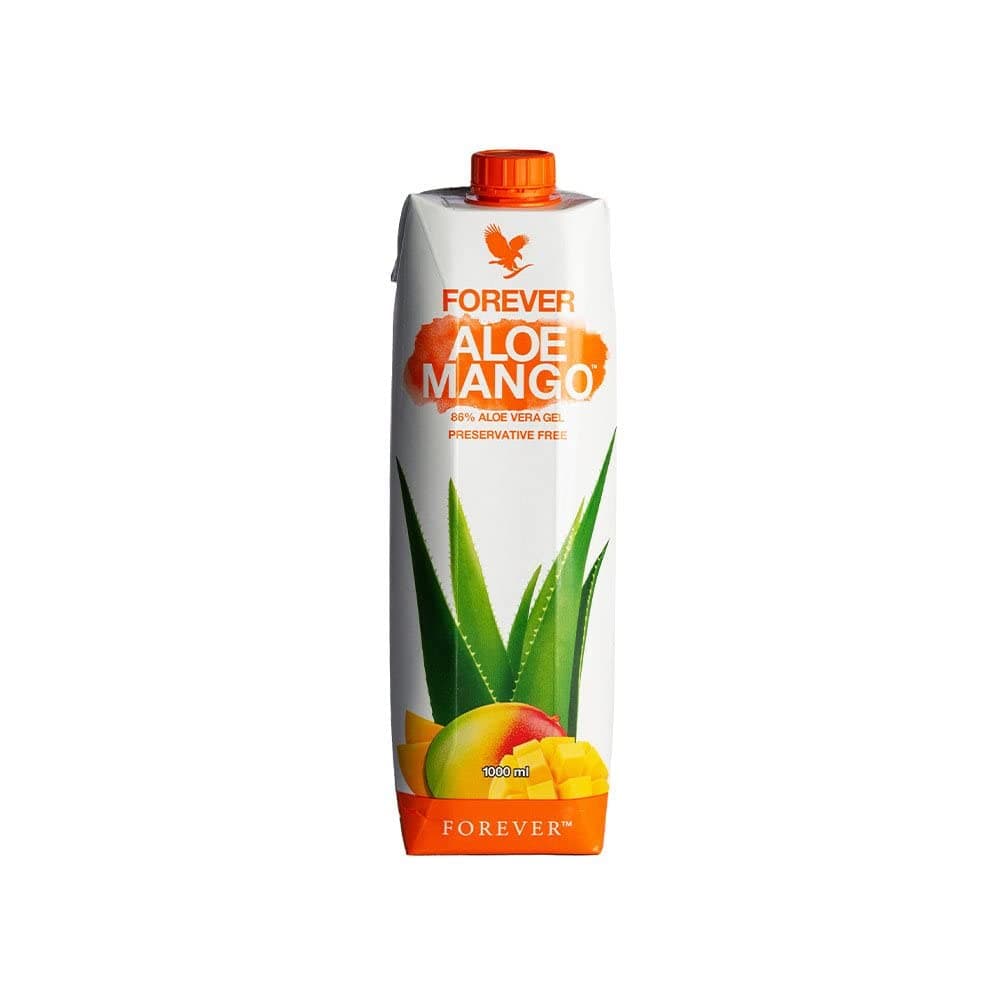 Aloe Mango Gel, 1000ml, Mango Flavored Aloe Vera Gel, 86% Aloe Vera inner leafgel, No added preservatives, Gluten Free, Vegan friendly