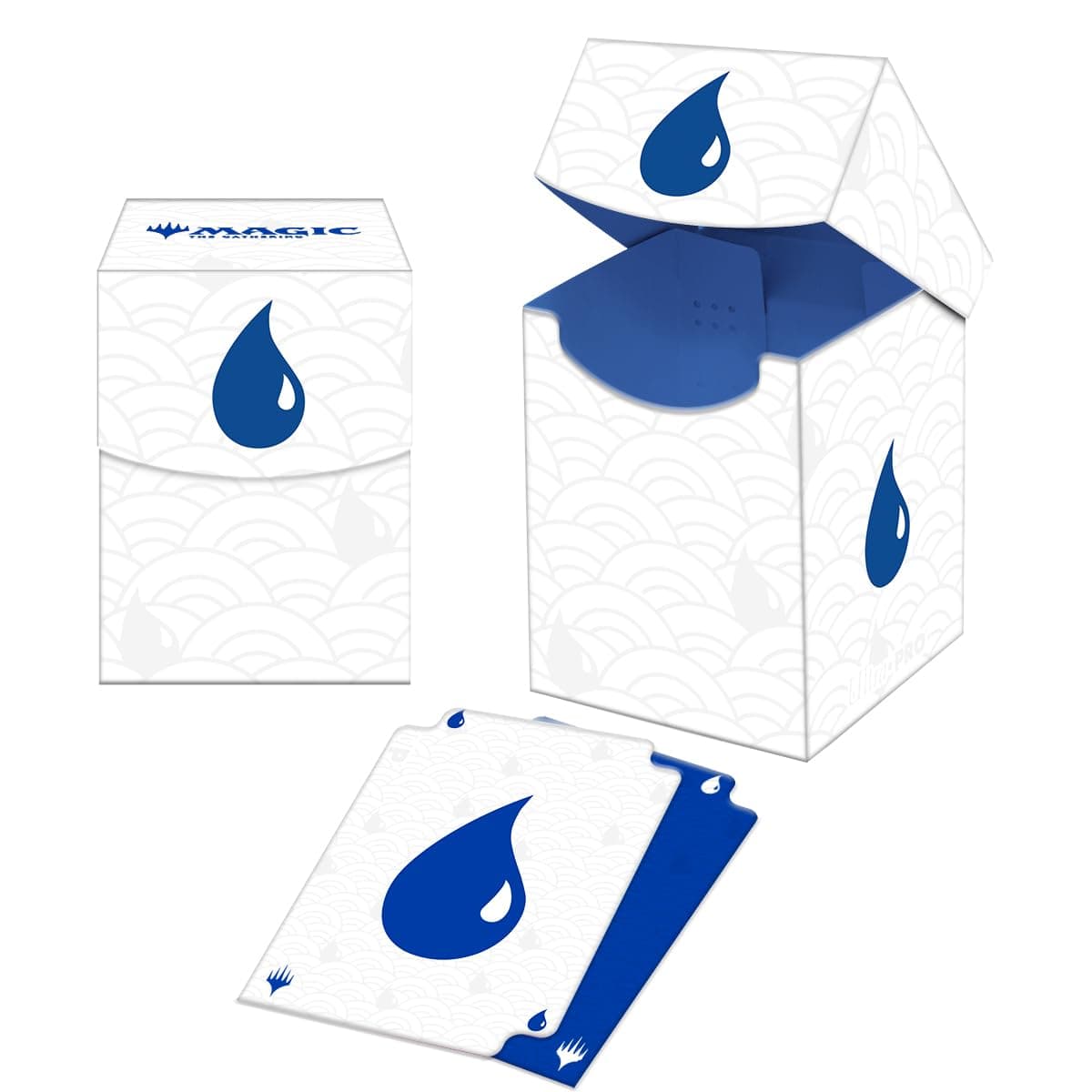 Ultra Pro - Mana 8 100+ Deck Box - Island for Magic: The Gathering, Stores & Holds 100 Standard Sized Cards, Durable Protective Collector's Game Deck Card Holder Box