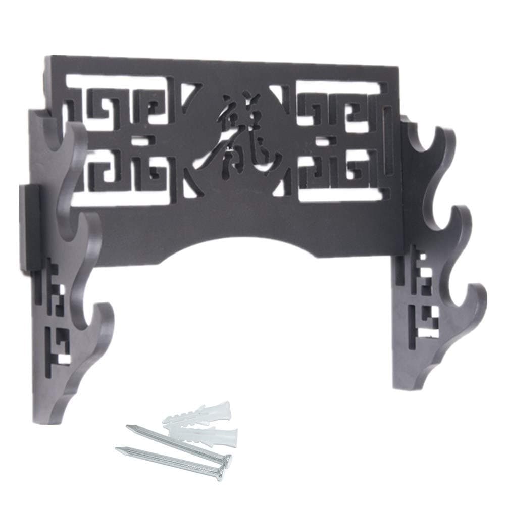 SHULI 3-Tier Sword Holder Wall Mount Sword Stand Japanese Samurai Sword Display Rack Hanger and Standard Swords 龍