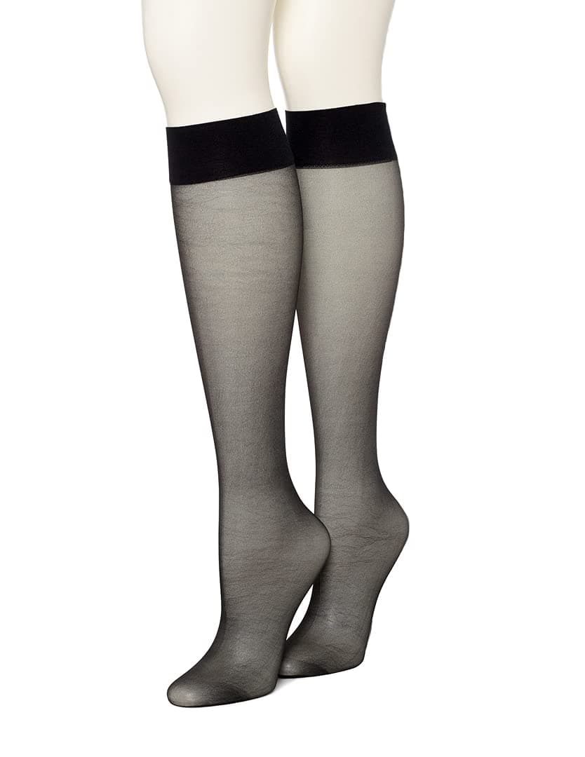 Women's Sheer Knee Hi Socks 2 Pair Pack