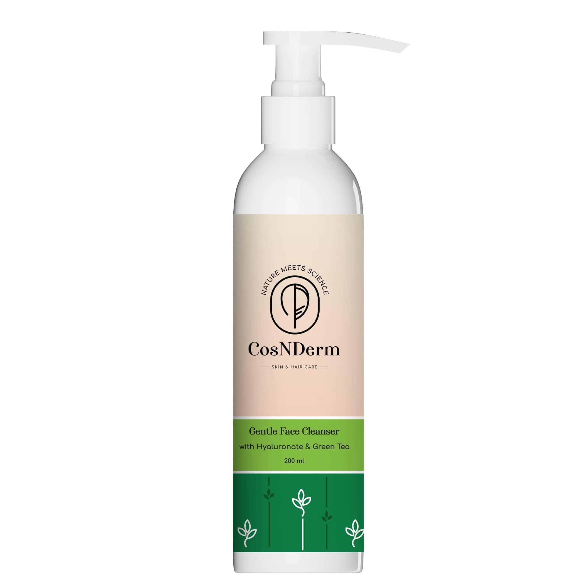 Gentle Face Cleanser with Hyaluronate and Green Tea For Men and Women | Cream