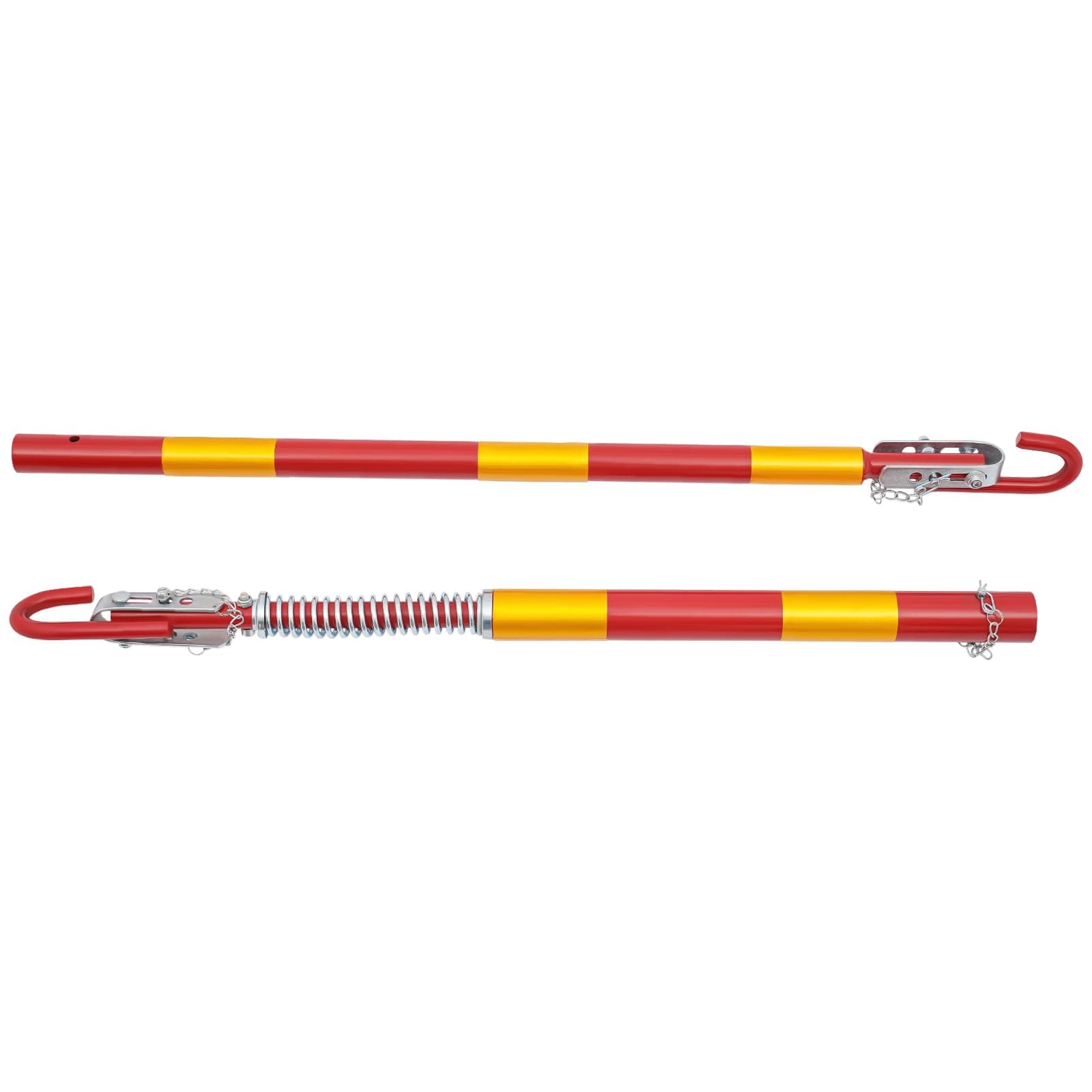 Car Safety Tow Bar 5T Recovery Tow Ball Towing Bar Spring Damper Steel Towing Pole, 2 Pieces, For Car Van Truck