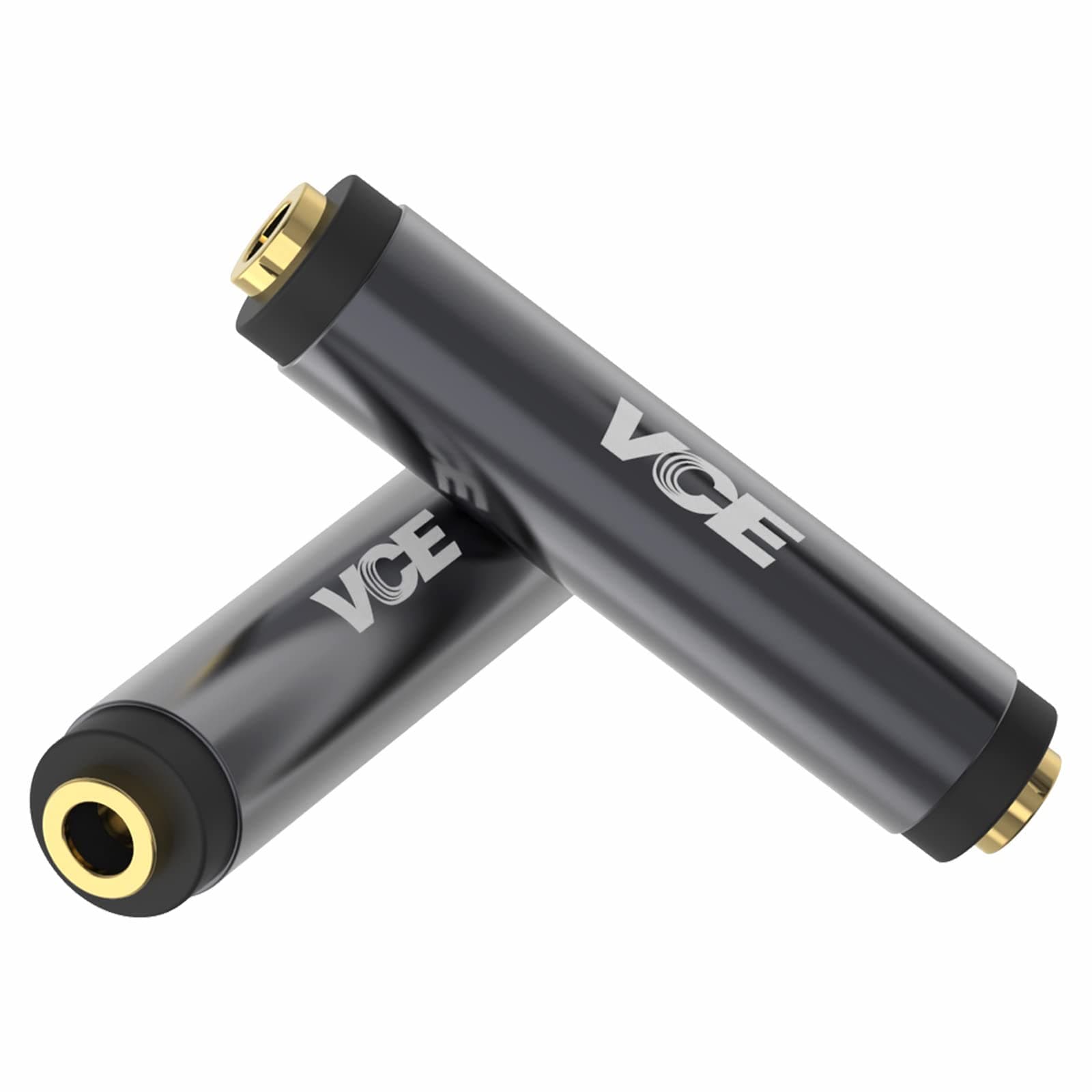 VCE 2-Pack 3.5mm Stereo Jack to 3.5mm Audio Female/Female Adapter Connectors