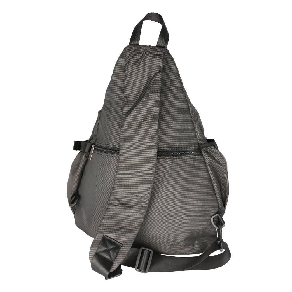 大型スリングバッグ ノートパソコン バックパック クロスボディ メッセンジャーバッグ ショルダー トラベル リュックサック (A-ブラック)