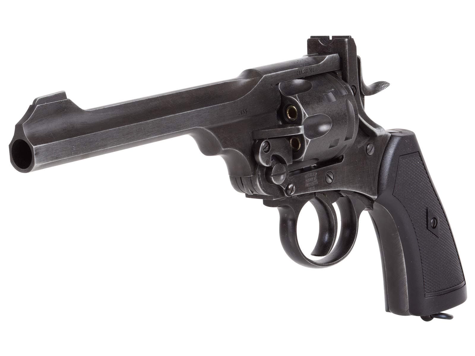 Webley MKVI CO2 Pellet Revolver, Battlefield Finish air Pistol