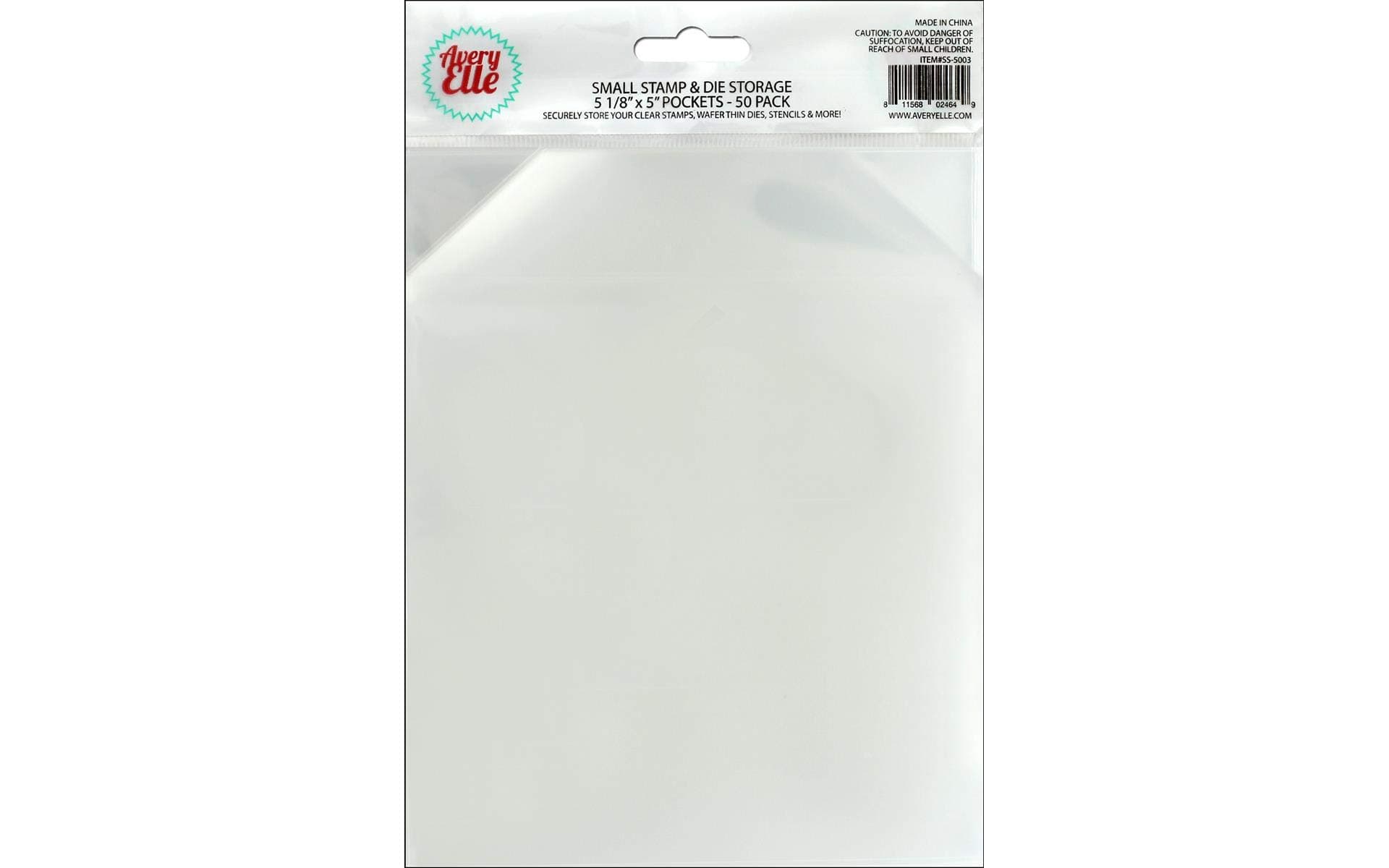 Avery Elle Stamp & Die Storage Pockets 50/Pkg-Small 5"X5"