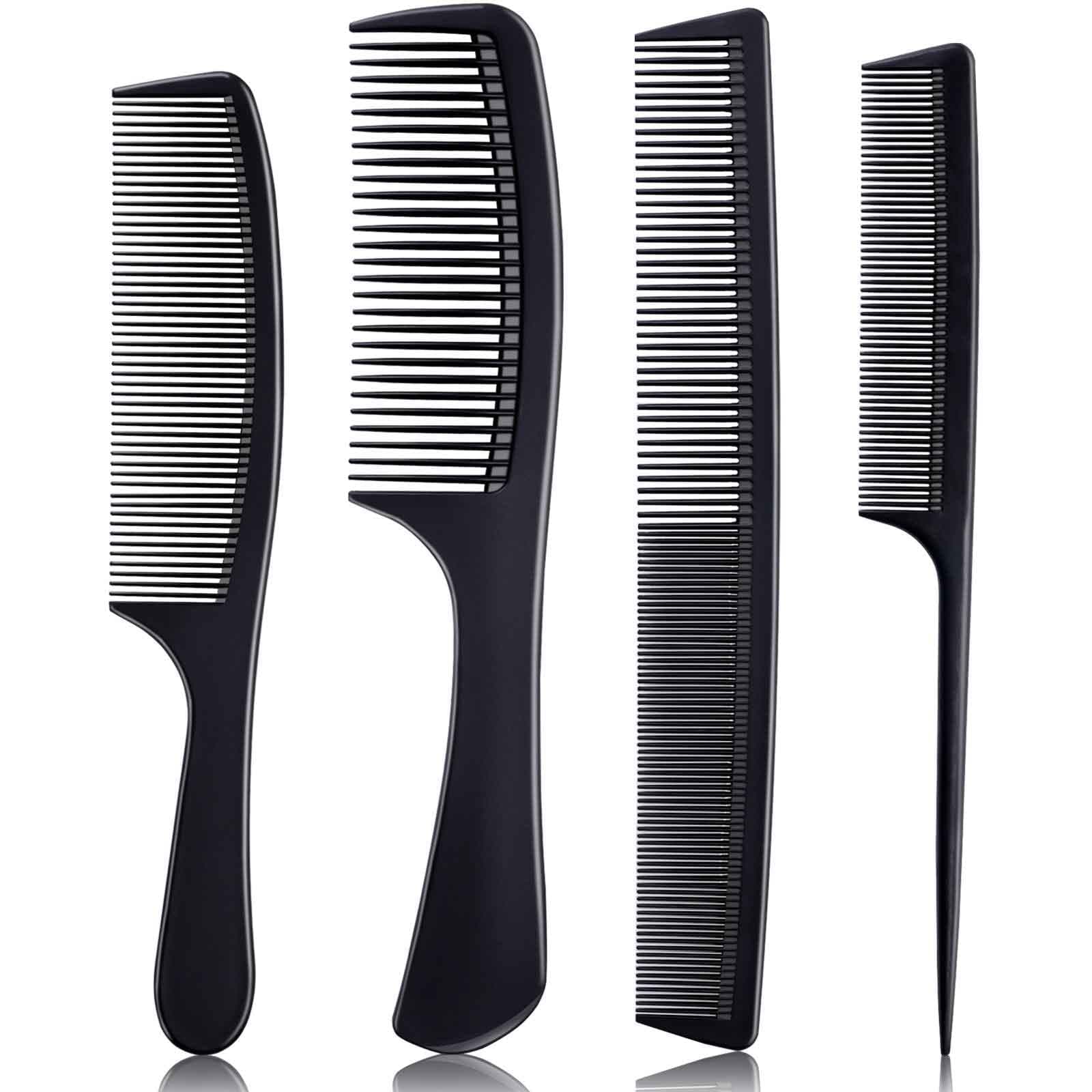 Professional Comb Set Black, Fine Pro Tail Combs, Dresser Hair Comb Styling Comb
