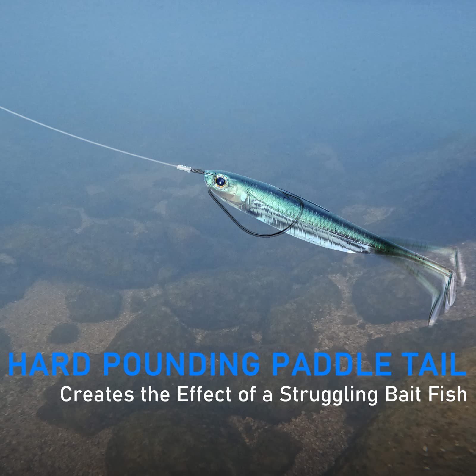 Dr.Fish Paddle Tail Swimbaits, Soft Plastic Fishing Lures for Bass Fishing, 2-3/4 to 4-3/4 Inches, Swim Shad Bait Minnow Lures Drop Shot Fishing Lures Plastic Crappie Baits