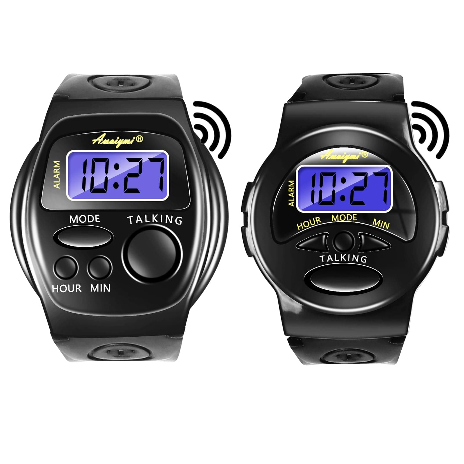 2 Pack Talking Watch English Talking Watches for The Blind Clear Female Voice Talking Watch for Visually Impaired,Easy to use for Seniors,Blind,Visually Impaired,Best Gift for Seniors