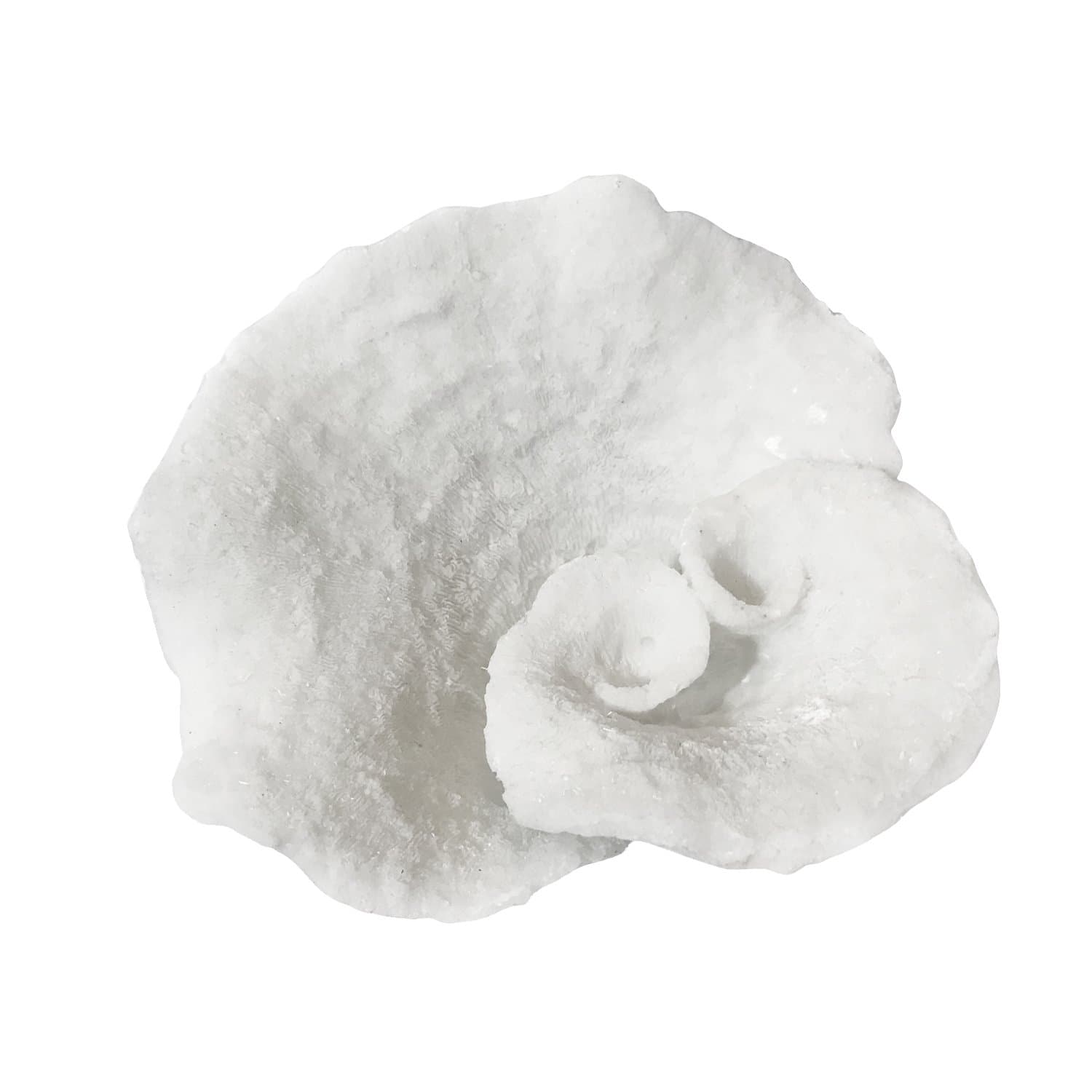 Recedo White Artificial Resin Lettuce Coral, Home Office Ornament, Aquarium Decoration, Ocean Sea Decor, White, Lettuce