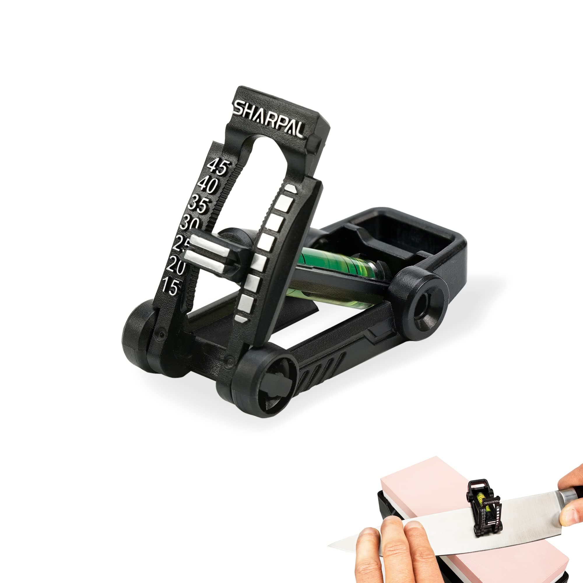 194H Whetstone Knife Blade Sharpener Sharpening Stone Angle Guide, Chisel/Plane Iron Blade Sharpening Guide, Knife Edge Angle Finder, Knife Sharpening Trainer (Angle from 15° to 45°)