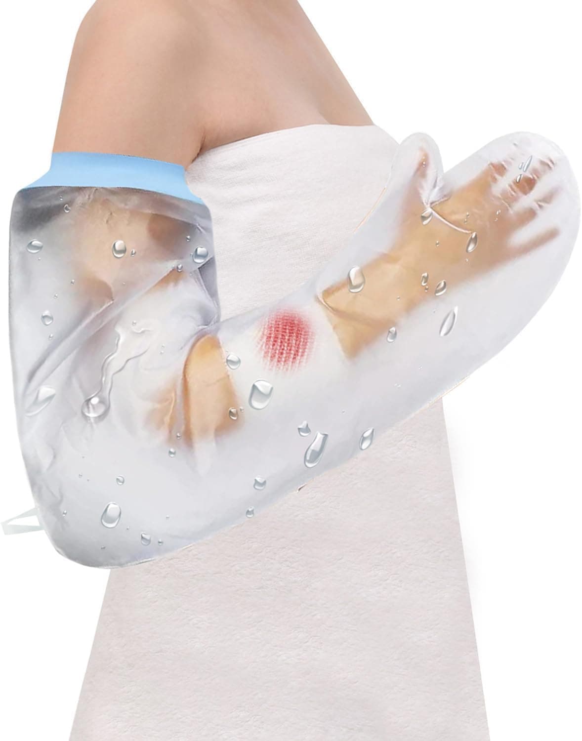 Cast Covers for Shower Arm, Waterproof Cast Cover Arm Adult, Soft Comfortable Cast Protector for Shower, Reusable Elastic Cast Bag for Bandage, Wound Care Supplies, After Surgery Gifts