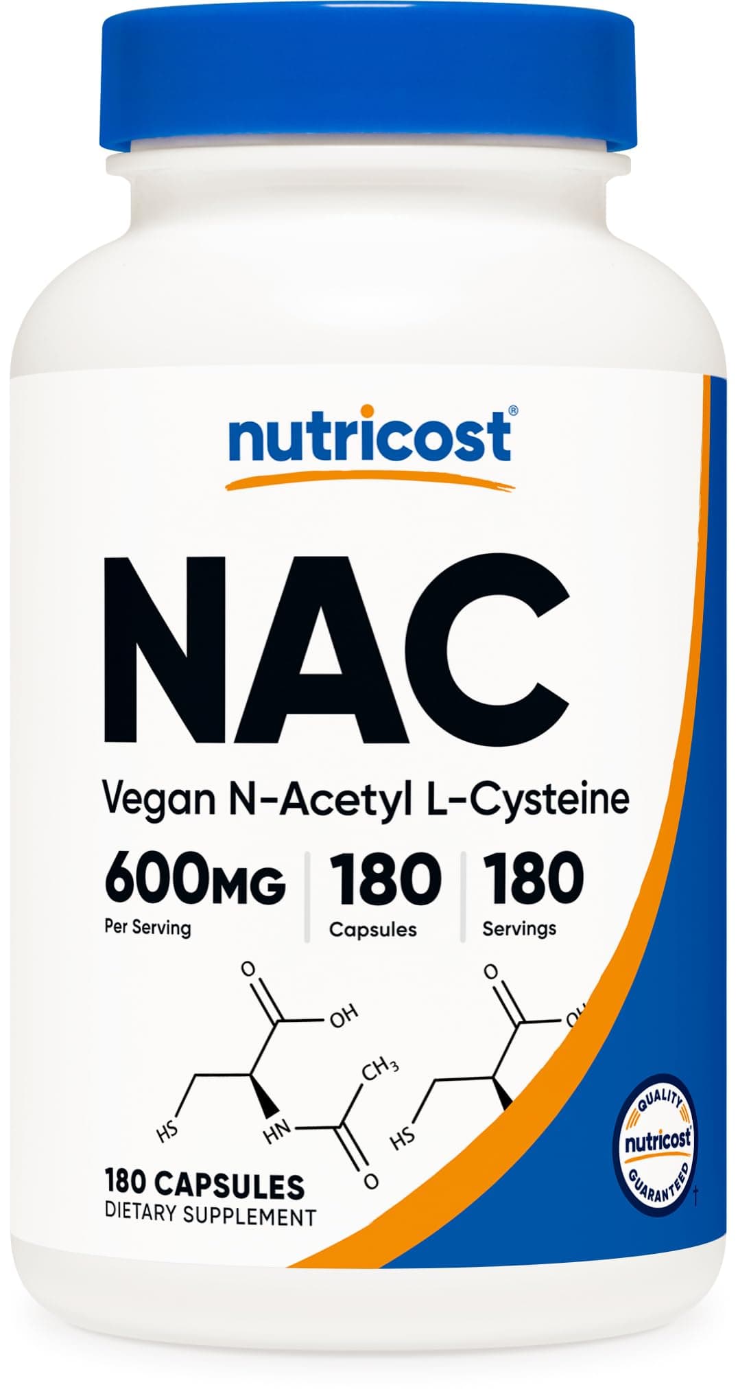 Nutricost N-Acetyl L-Cysteine (NAC) 600mg; 180 Capsules
