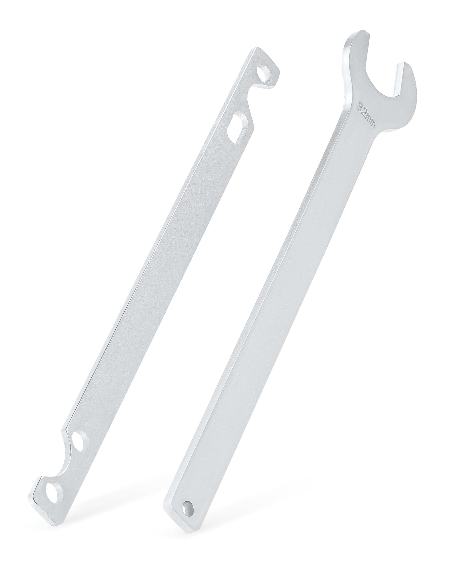 Fan Clutch Wrench Set with 32mm Nut and Water Pump Pulley Holder for BMW E34 E36 E39 E46 E90, 2pc, Silver