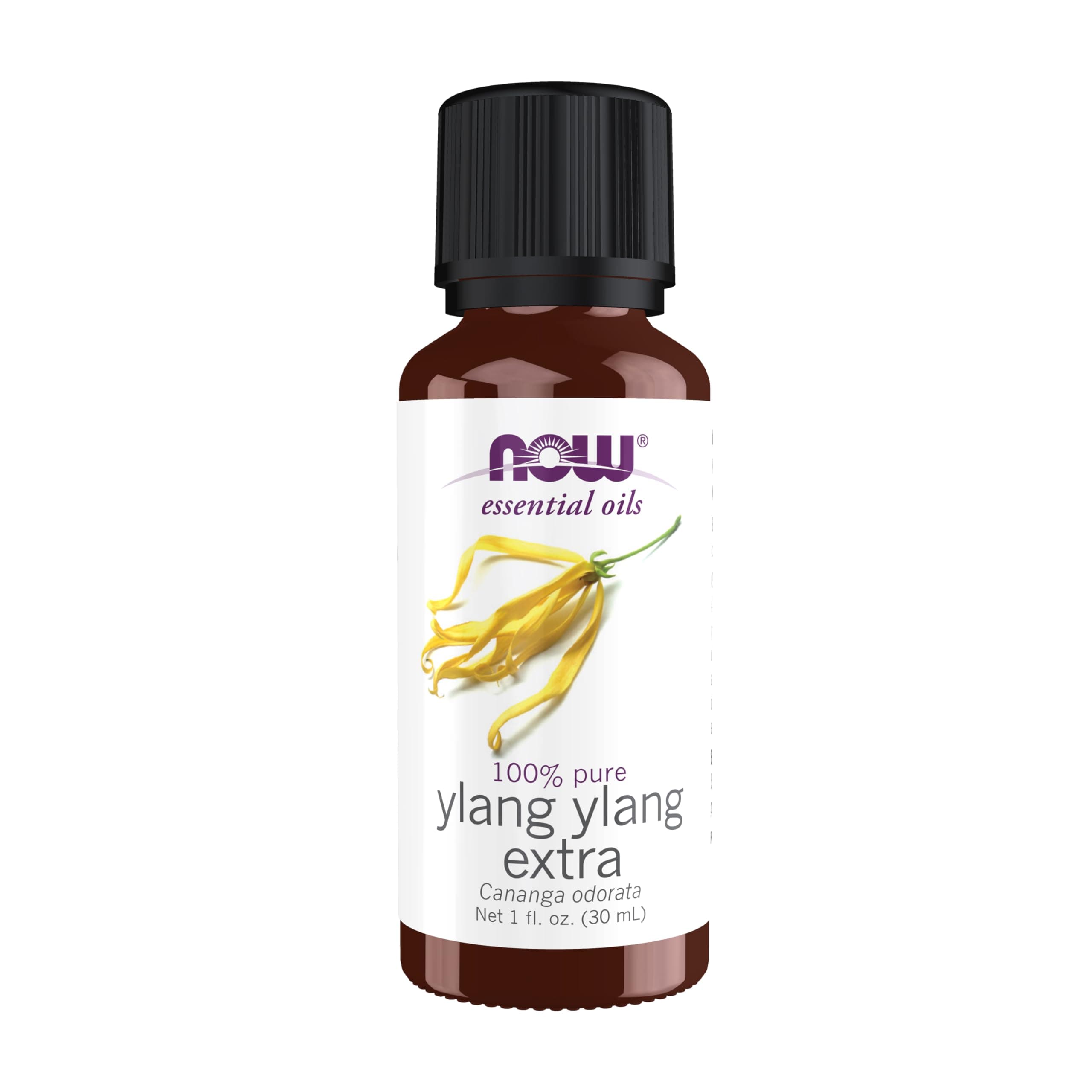 NOW Essential Oils, Ylang Ylang Extra Oil, Comforting Aromatherapy Scent, Steam Distilled, 100% Pure, Vegan, 1-Ounce